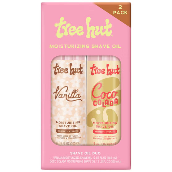 Tree Hut moisturizing shave oils duos, Vanilla, Coco Colada, 12 Oz (2 pack)