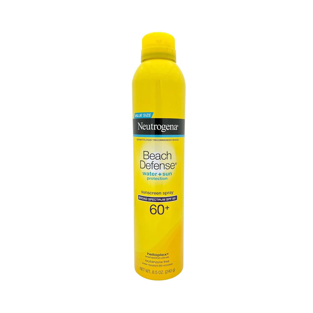 Neutrogena Beach Defense Water + Sun Protection Sunscreen Spray, SPF 60+, 2 pack 8.5 oz each
