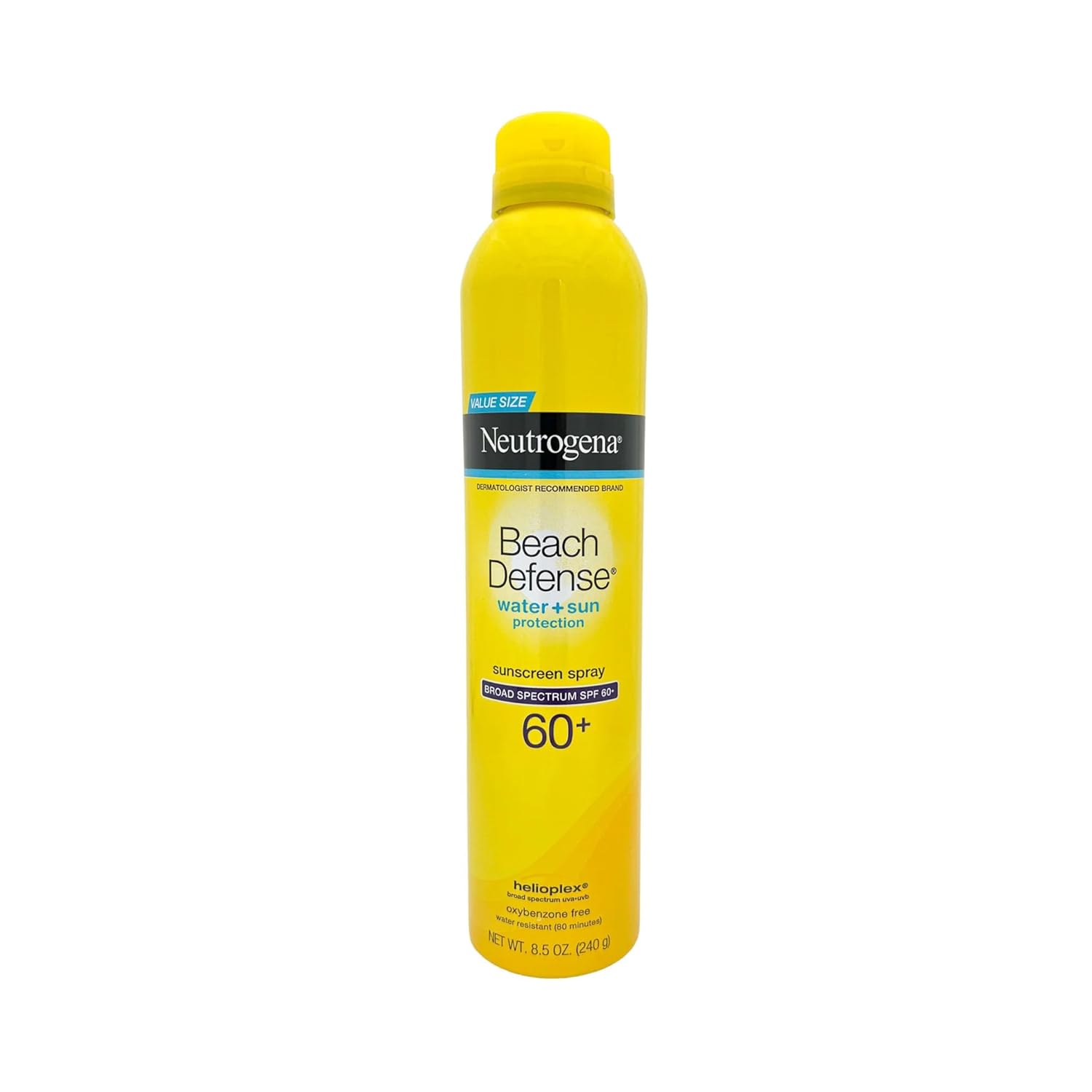 Neutrogena Beach Defense Water + Sun Protection Sunscreen Spray, SPF 60+, 2 pack 8.5 oz each
