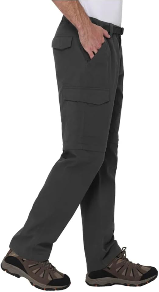 The B.C. Clothing Co. Men's Belted Stretch Convertible Cargo Pant, Pants Convert to Shorts