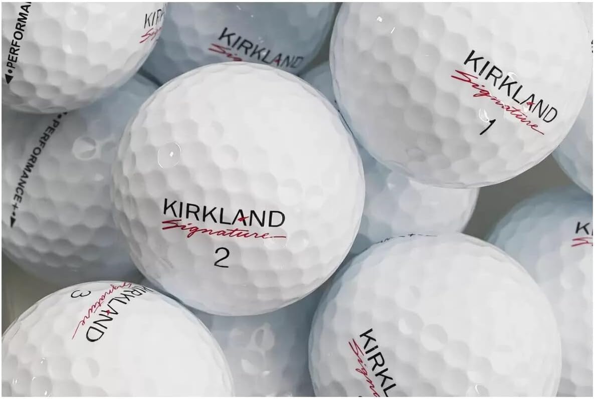 Kirkland Signature Three-Piece Urethane Cover Golf Ball v2.0 Performance + Total of 24 Balls, White