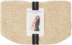 Women's Raffia Tote Bag – Handwoven Beige Paper Straw Summer Purse – Top Clasp Closure & Fully Lined Cotton Interior – Elegant Vacation Beach Bag & Everyday Shoulder Tote