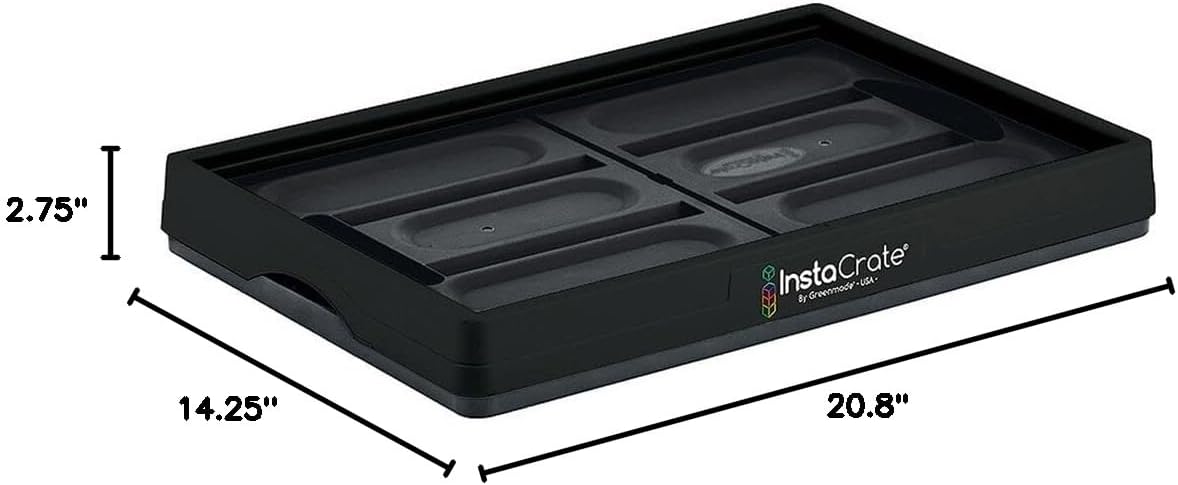 GreenMade InstaCrate Collapsible Storage Container, 12 gal, Black