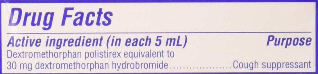 Drug facts label with active ingredient and purpose details