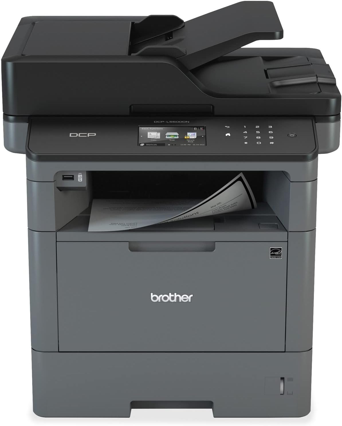 Brother Monochrome Laser Printer, Multifunction Printer and Copier, DCP-L5500DN, Flexible Network Connectivity, Duplex Printing, Mobile Printing & Scanning, Amazon Dash Replenishment Ready