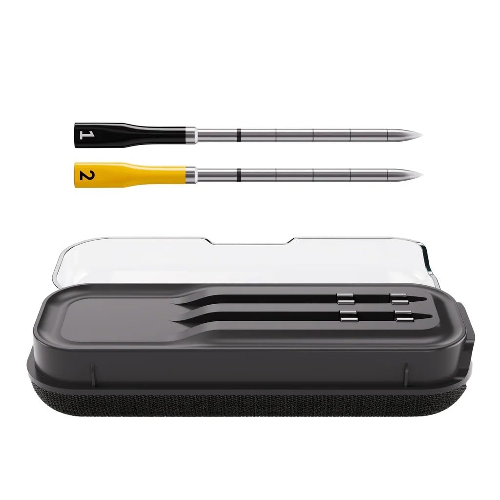 IQ Sense | Smart Wireless Meat Thermometer | 2 Ultra-Thin Probes | WiFi Unlimited Range | 1000°F Heat Safe | 5 Sensors | BBQ, Grill, Oven, Smoker, Air Fryer | Gen3
