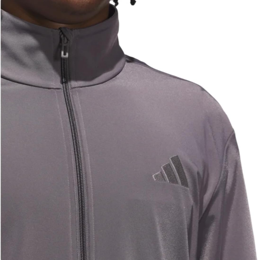 adidas Men’s Full-zip Tricot Track Jacket (US, Alpha, Large, Regular, Regular, Gray)