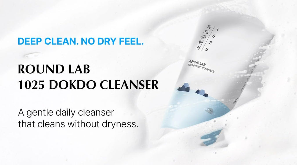 Round Lab 1025 Dokdo Cleanser Low pH Moisturizing Facial Cleanser Kit of 2 150ml + 1 40ml