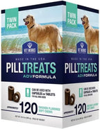 120 Count - Chicken Flavor Pill Treats Soft Chews - Health & Wellness Supplements for Dogs - Vet Works