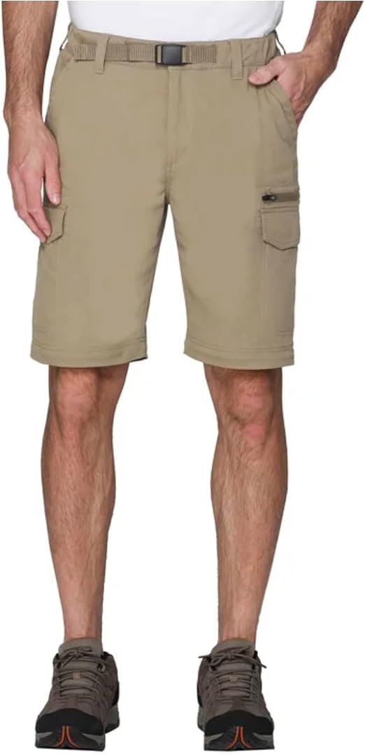 The B.C. Clothing Co. Men's Belted Stretch Convertible Cargo Pant, Pants Convert to Shorts