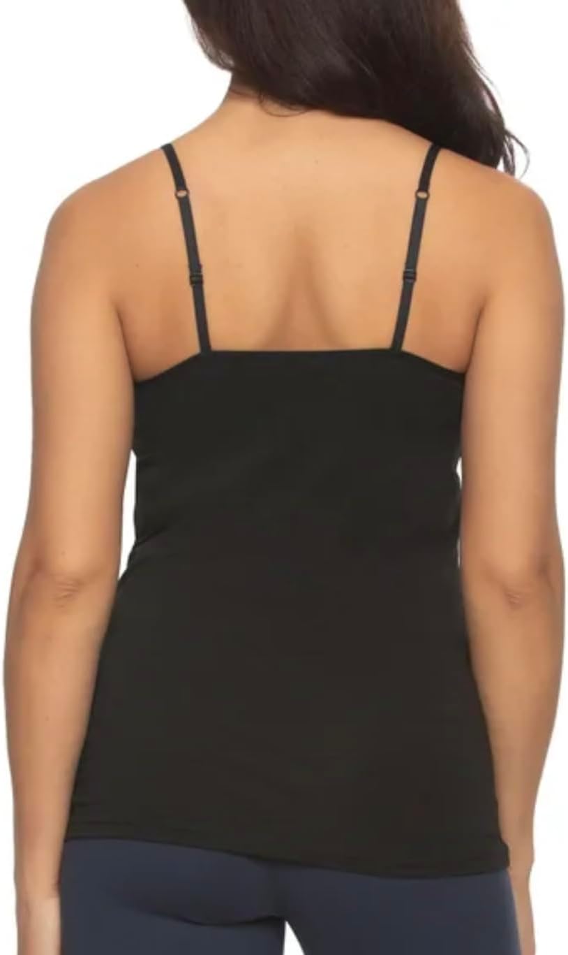 Felina Women's 4 Pack Cotton Stretch Camisole with Adjustable Straps (US, Alpha, Small, Regular, Regular, Black/Black/White/Warm Taupe(Nude))