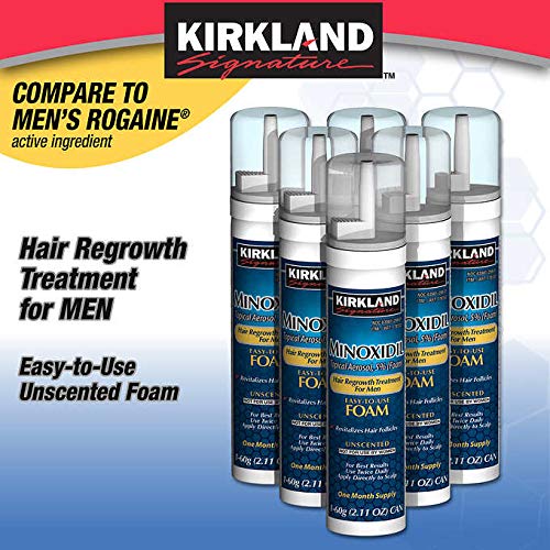 Kirkland Signature Hair Regrowth Minoxidil for Men, 2.11oz (6 Ct) (Pack of 10)