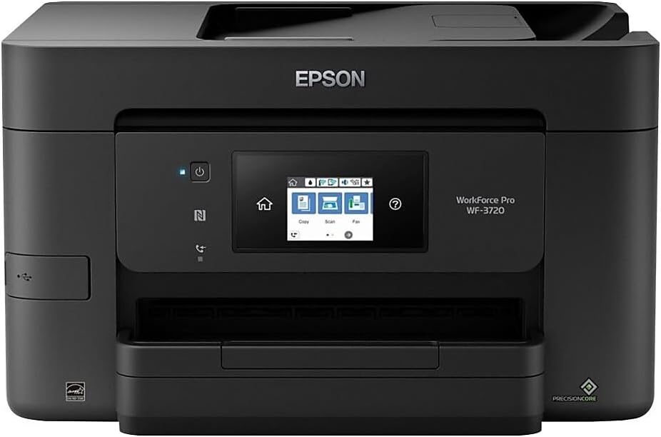 Epson Workforce Pro WF-3720 Wireless All-in-One Color Inkjet Printer, Copier, Scanner with Wi-Fi Direct, Amazon Dash Replenishment Ready