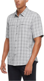 Orvis Men's UPF 30+ Quick Dry Moisture Wicking Button Up Short Sleeve Woven Tech Shirt with Pockets
