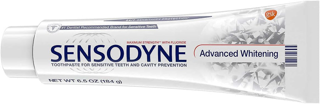 SENSODYNE Advanced Whitening Toothpaste, 6.5 oz, 4-Pack