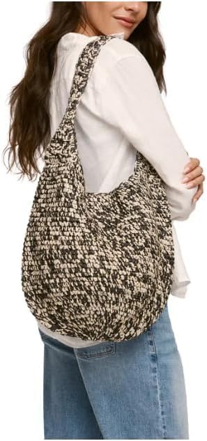 Women's Raffia Tote Bag – Handwoven Black Paper Straw Summer Purse – Top Clasp Closure & Fully Lined Cotton Interior – Elegant Vacation Beach Bag & Everyday Shoulder Tote