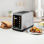 Cuisinart SimpliTouch XL 2-Slice Toaster – Extra-Wide Slots, Touchscreen Controls, 7 Shade Settings, Bagel & Reheat Functions, Stainless Steel