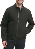 Tommy Hilfiger Men’s Water and Wind Resistant Stand Collar Bomber Jacket (Black, X-Large)
