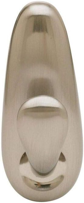 Command Indoor Outdoor Brushed Nickel Metal Hooks 3 Hooks 6 Strips 1 Small 2 Medium
