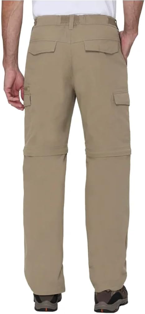 The B.C. Clothing Co. Men's Belted Stretch Convertible Cargo Pant, Pants Convert to Shorts