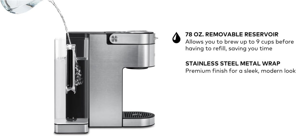 Keurig K-supreme Plus Single Serve Coffee Maker, Coffee Machine, MultiStream Technology, Customizable Strength and Temperature Settings, Programmable, 78oz Removable Reservoir, Stainless Steel