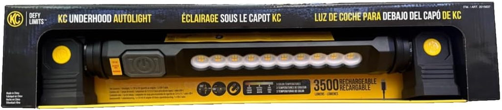 KC Underhood Autolight packaging with black and yellow design