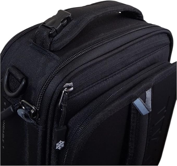 Titan Deep Freeze Fridge Cold Expandable Lunch Pack | Includes 2X 250g High Performance Ice Walls | Insulated Horizontal Design (Black)