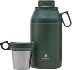 64oz Double Walled Jug with 4 Stackable Stainless Steel Cups