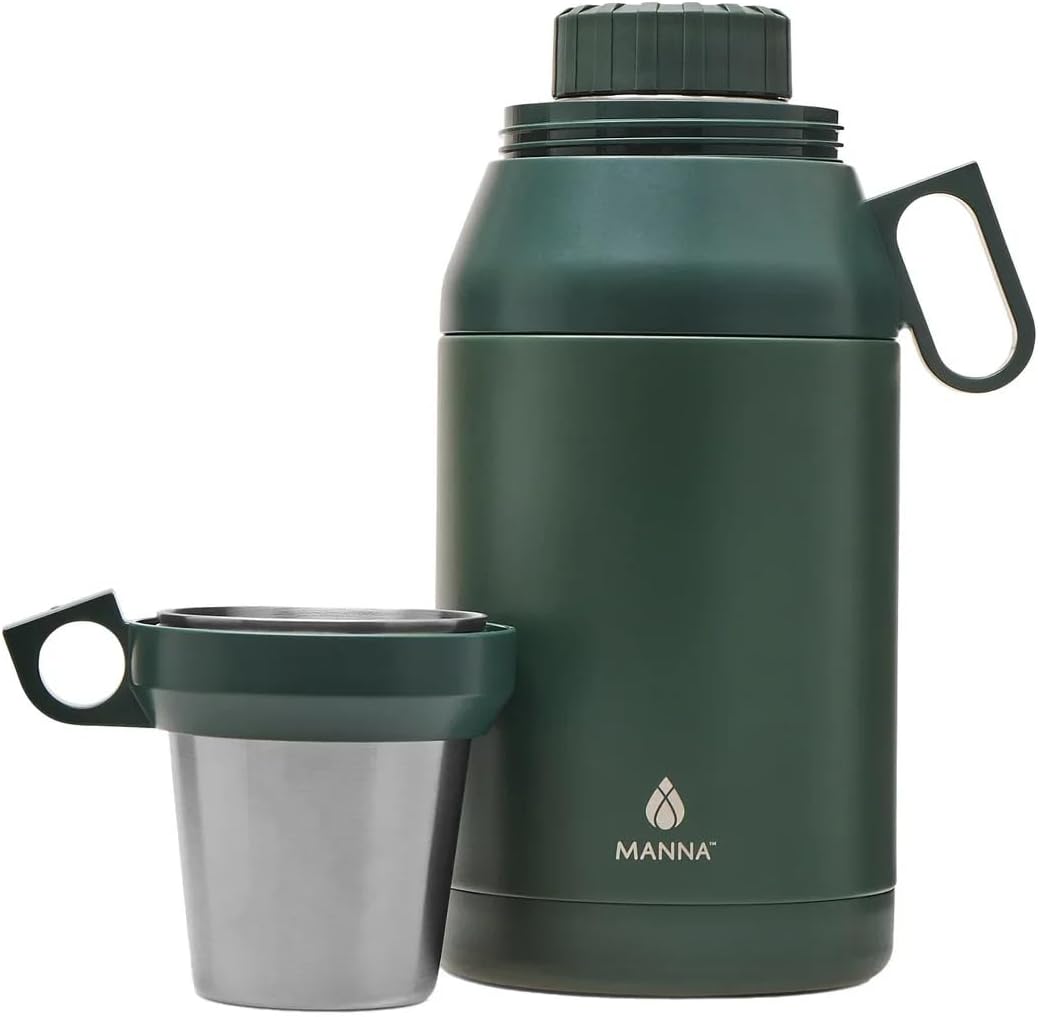 64oz Double Walled Jug with 4 Stackable Stainless Steel Cups