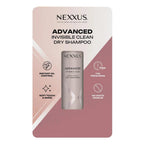 Nexxus Advanced Invisible Clean Dry Shampoo packaging on a white background