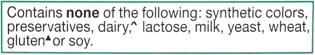 Label showing allergens the product does not contain