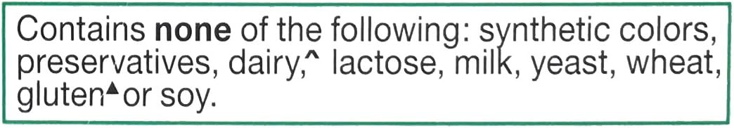 Label showing allergens the product does not contain