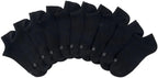 K.Bell Women's 1227349 No Show Fit 10 Pairs Socks (Shoe Size 4-10), Black (4-10)