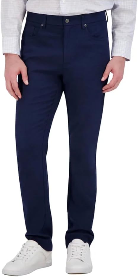 KIRKLAND Signature Men's Stretch Comfort Tapered Fit Brushed 5 Pocket Pant