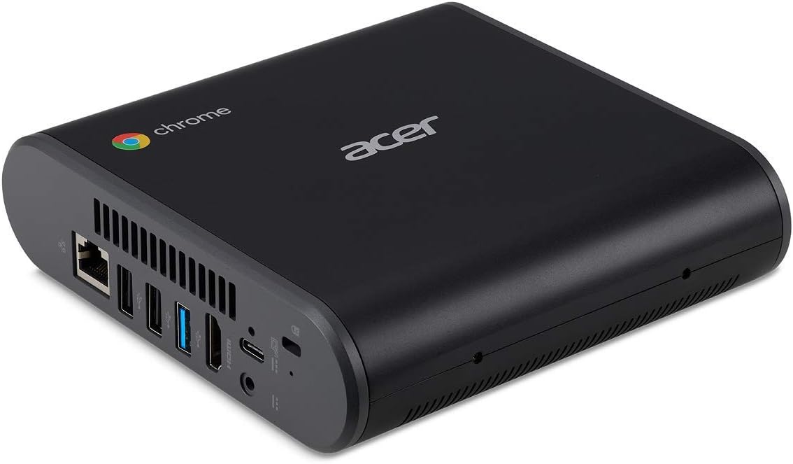 Acer Chromebox CXI3-UA91 Mini PC, Intel Celeron 3867U Processor 1.8GHz, 4GB DDR4 -Memory, 128GB M.2 SSD, 802.11ac Wi-Fi 5, USB Type-C, Chrome OS, Keyboard and -Mouse Included