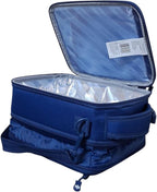 Titan Deep Freeze Fridge Cold Expandable Lunch Pack | Includes 2X 250g High Performance Ice Walls | Insulated Horizontal Design (Navy Blue)