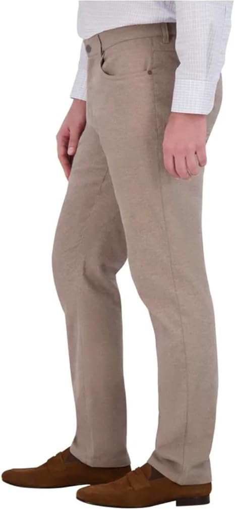 KIRKLAND Signature Men's Stretch Comfort Tapered Fit Brushed 5 Pocket Pant