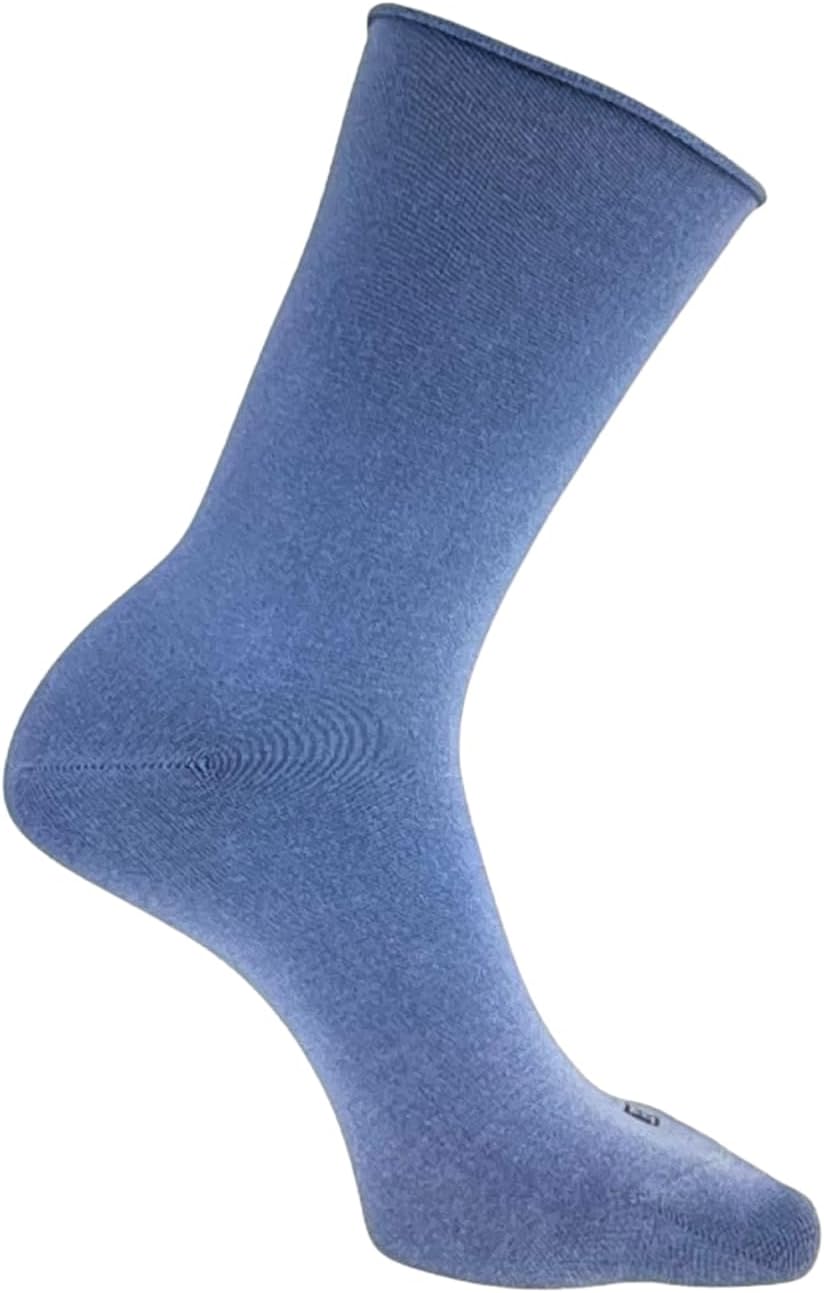 K. Bell Women's Modal Roll Top Socks, 6 pairs, Assorted Solid Colors, Fits Shoe Sizes 5.5-10