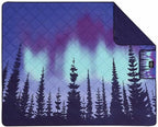 Weatherproof Vintage Portable Picnic Blanket (60in x 72in) - Foldable & Sandproof Beach & Camping Blanket - With Carry Strap (Stars)