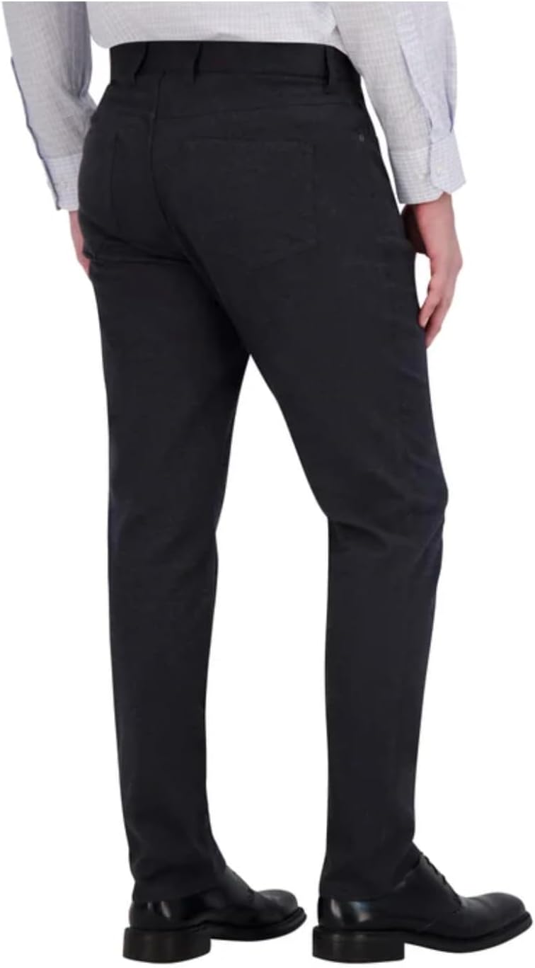 KIRKLAND Signature Men's Stretch Comfort Tapered Fit Brushed 5 Pocket Pant