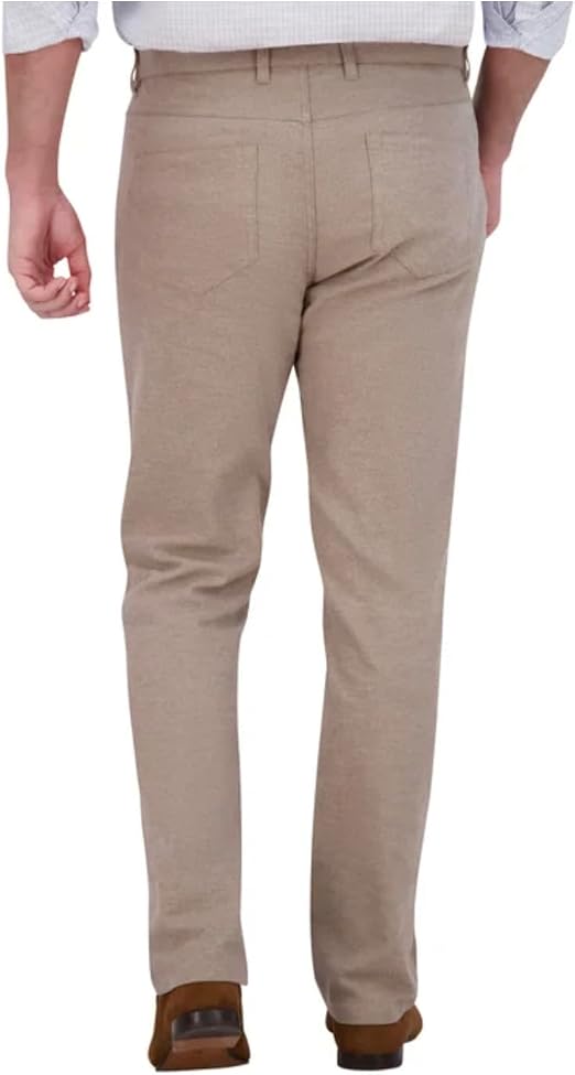 KIRKLAND Signature Men's Stretch Comfort Tapered Fit Brushed 5 Pocket Pant