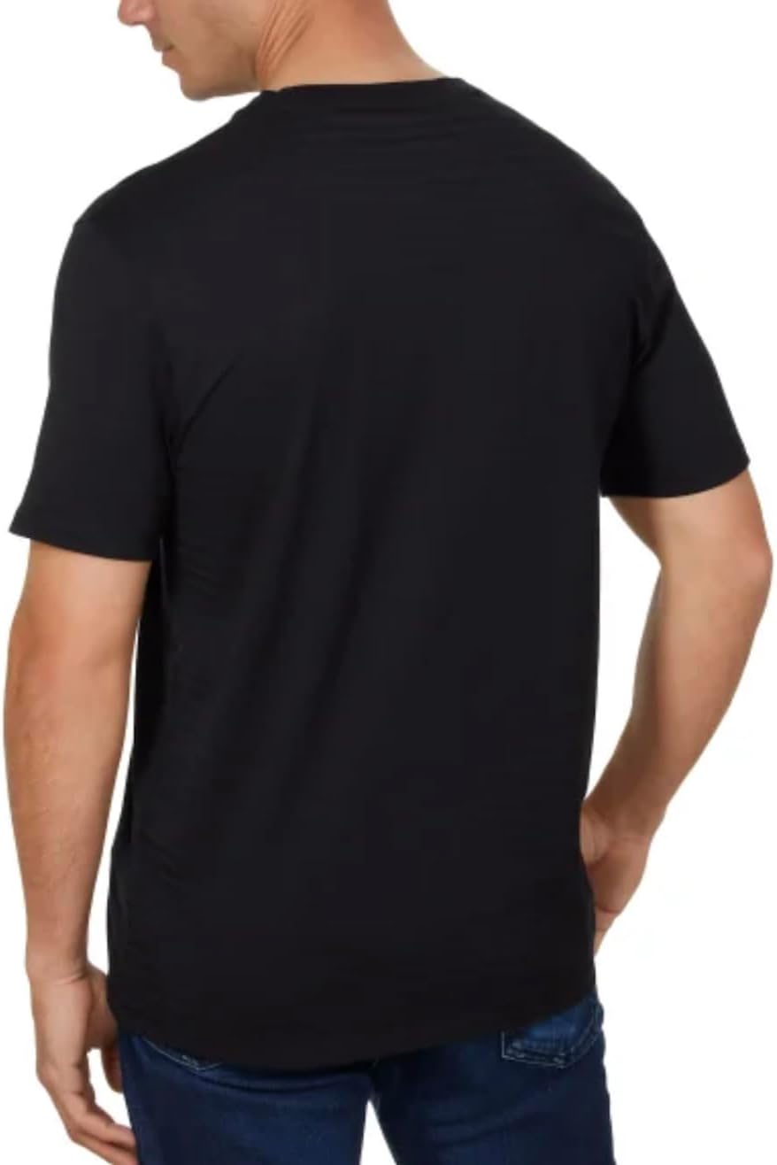 Calvin Klein Men's Cotton Crew Neck Short Sleeve Dress Tee Shirt (US, Alpha, X-Large, Regular, Regular, 001 Black Beauty)