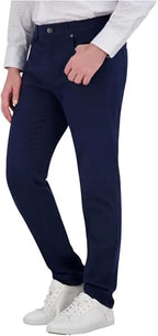 KIRKLAND Signature Men's Stretch Comfort Tapered Fit Brushed 5 Pocket Pant