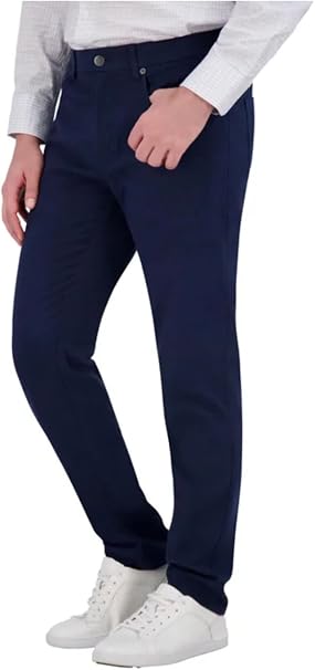 KIRKLAND Signature Men's Stretch Comfort Tapered Fit Brushed 5 Pocket Pant