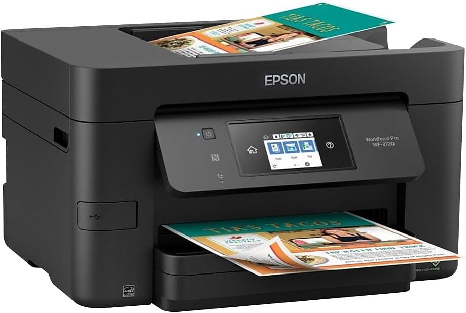 Epson Workforce Pro WF-3720 Wireless All-in-One Color Inkjet Printer, Copier, Scanner with Wi-Fi Direct, Amazon Dash Replenishment Ready