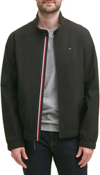 Tommy Hilfiger Men’s Water and Wind Resistant Stand Collar Bomber Jacket (Black, X-Large)