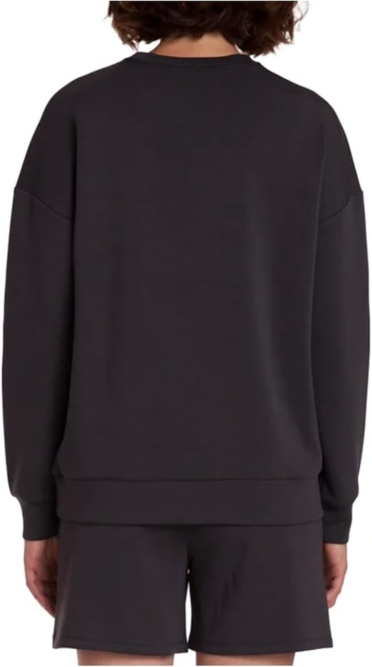 LazyPants Women's Long Sleeve Luxe Crewneck Pullover Sweatshirt (US, Alpha, Small, Regular, Regular, Charcoal (Dark Gray))