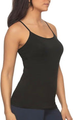 Felina Women's 4 Pack Cotton Stretch Camisole with Adjustable Straps (US, Alpha, Small, Regular, Regular, Black/Black/White/Warm Taupe(Nude))