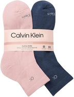 Calvin Klein High Quarter Socks for Women – 8 Pair Cushioned Ankle Socks – High Quarter Cut, Comfort Design (Pink,4-10)