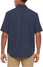 Orvis Men's UPF 30+ Quick Dry Moisture Wicking Button Up Short Sleeve Woven Tech Shirt with Pockets
